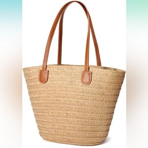 Straw beach bag